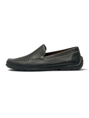 Geox Men Black Leather Respira Loafers Driving Shoes EU 46